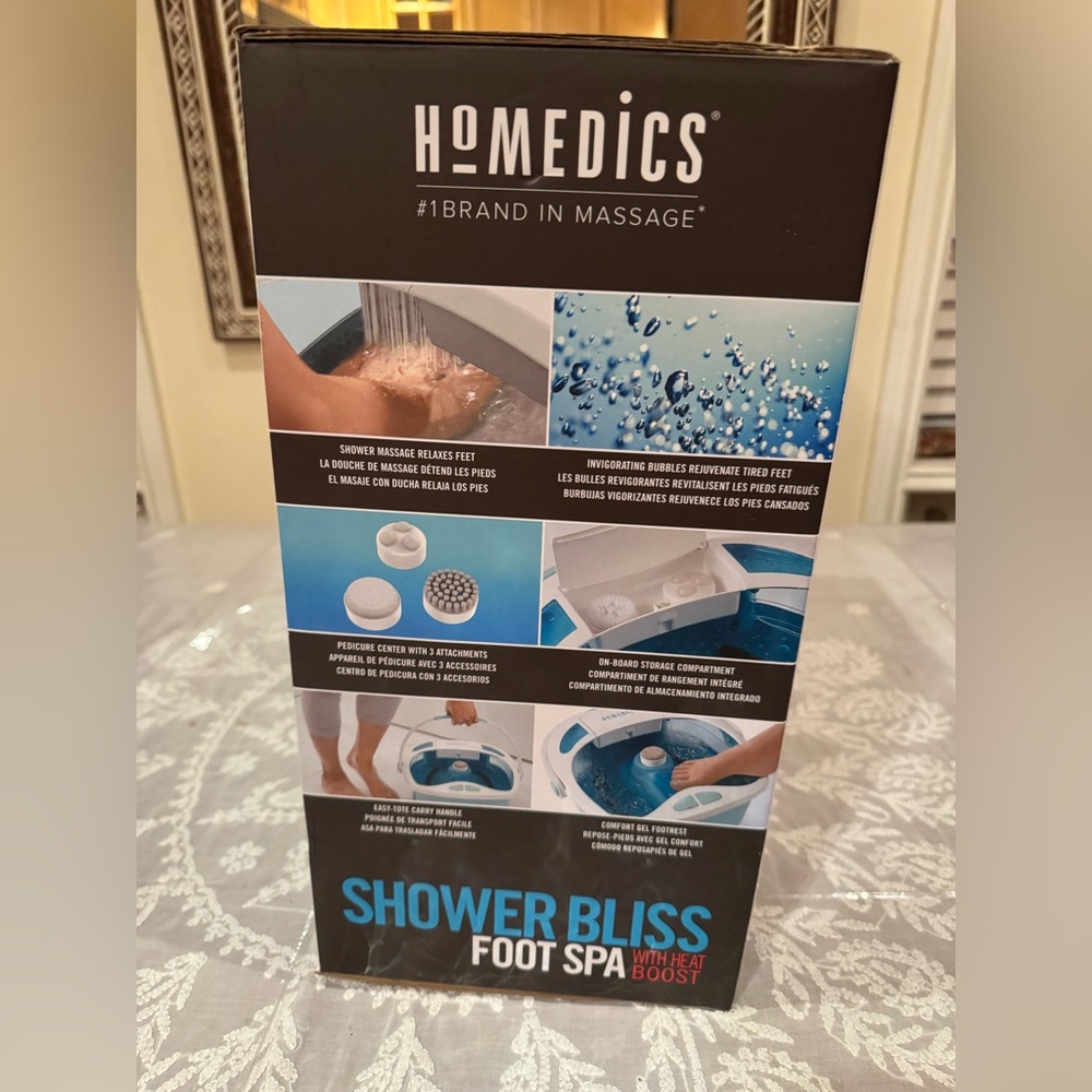 Homedics Shower Bliss FOOT SPA with heat boost. - Picture 3 of 11